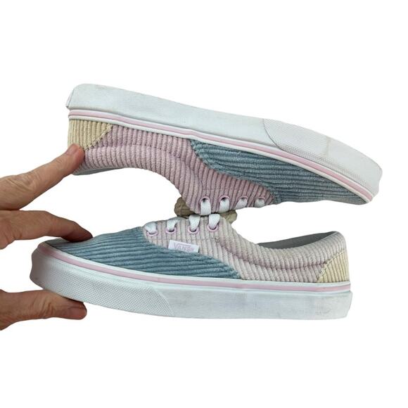 Vans Sneaker Girls Corduroy Era Pastel Color Block Skate Shoes Size US Kids 4 - Picture 5 of 11